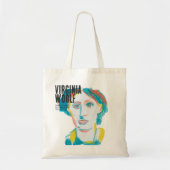 Virginia Woolf Portrait custom text | Booklovers トートバッグ (正面)