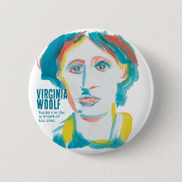 Virginia Woolf Portrait custom text | Booklovers 缶バッジ
