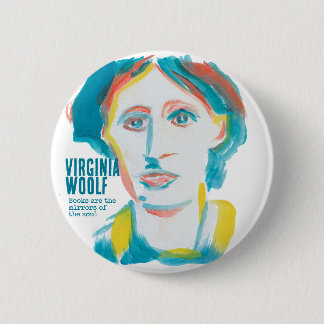 Virginia Woolf Portrait custom text | Booklovers 缶バッジ