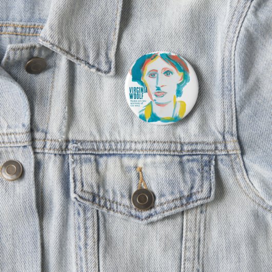 Virginia Woolf Portrait custom text | Booklovers 缶バッジ (インサイチュ)
