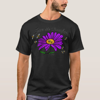 Virginia Wright Save the Honeybees Floral Premium  Tシャツ