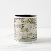 「Virginiae項目とよばれるノースカロライナとFloridae ツートーンマグカップ (中央)