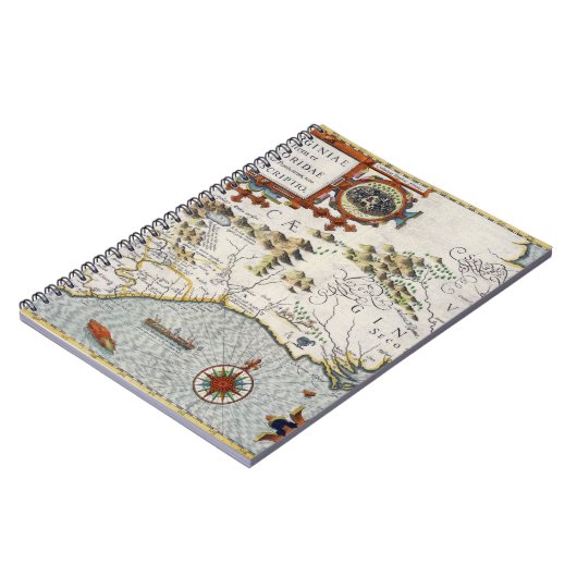 「Virginiae項目とよばれるノースカロライナとFloridae ノートブック (左側)