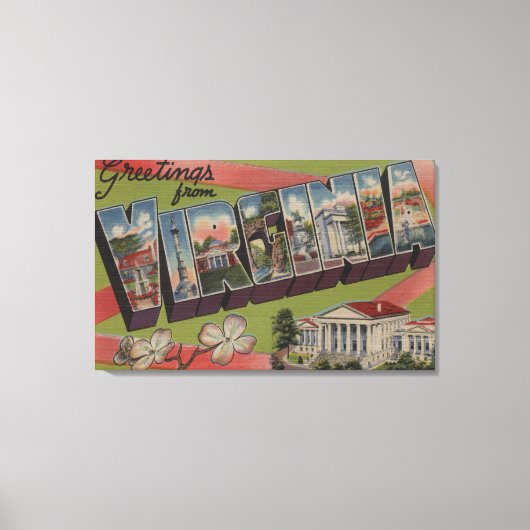 VirginiaLarge Letter Scenesバージニア5 キャンバスプリント (正面)