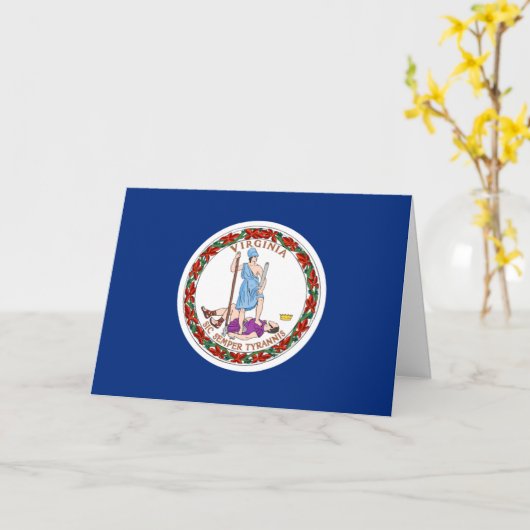 Virginian Flag, Flag of Virginia カード (黄色い花)