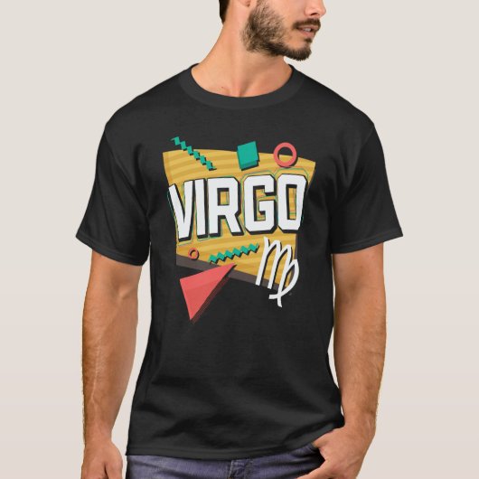 Virgo 90s Horoscope Zodiac Sign Astrology Tシャツ (正面)