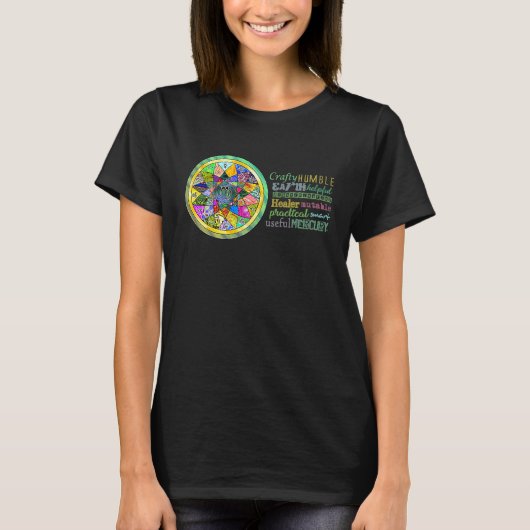 Virgo Astrology Mandala characteristics traits  un Tシャツ (正面)