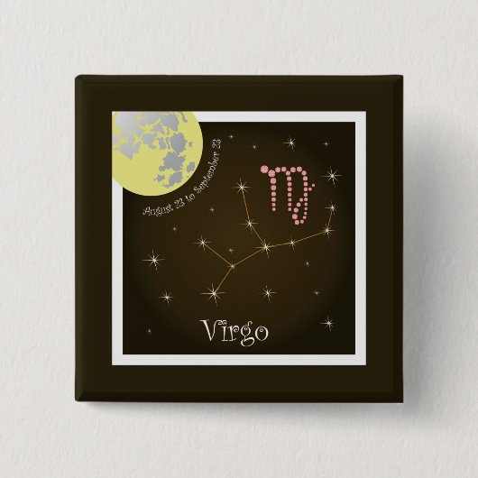 Virgo August 23 to September 23 Buttons 缶バッジ (正面)