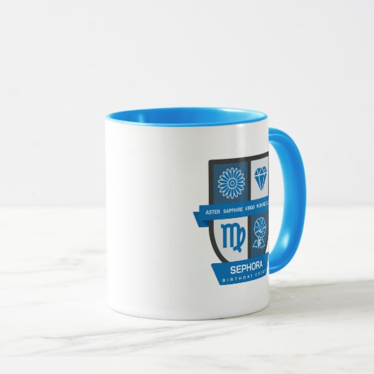 Virgo Birthday Crest™ for September 1-22 Mug マグカップ (正面右)