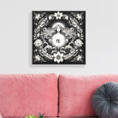 Virgo Botanical Goddess Etching Wall Decor キャンバスプリント (インサイチュ (リビング))