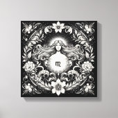 Virgo Botanical Goddess Etching Wall Decor キャンバスプリント (正面)
