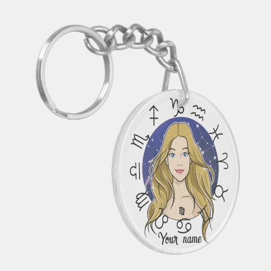 Virgo Capricorn Acrylic Keychain キーホルダー (正面左)