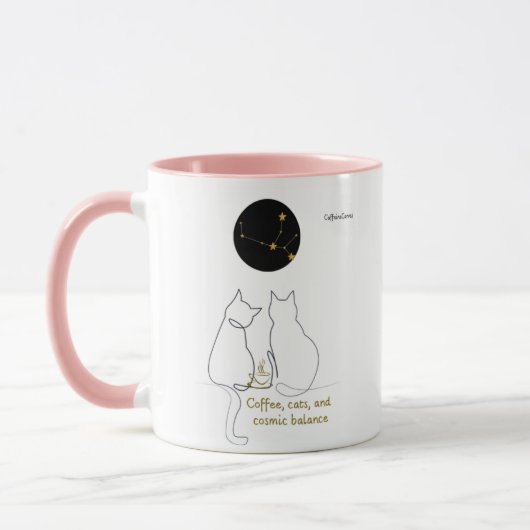 Virgo + Cat + Coffee – Custom Mug マグカップ (左)