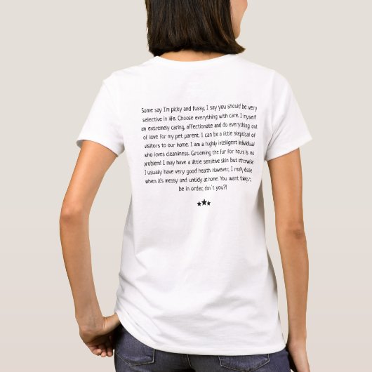Virgo Cat - Pet Astro - T-Shirt Tシャツ (裏面)