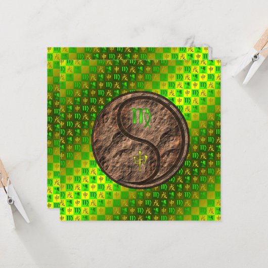 Virgo & Earth Monkey カード (正面/裏面インサイチュ)