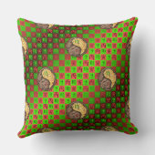 Virgo Fire Tiger Throw Pillow クッション (裏面)