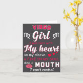 Virgo Girl Funny Quote With Zodiac Sign Birthday I カード (黄色い花)