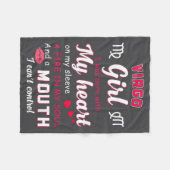 Virgo Girl Funny Quote With Zodiac Sign Birthday I フリースブランケット (正面(横))
