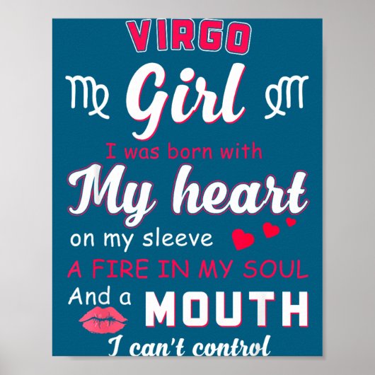 Virgo Girl Funny Quote With Zodiac Sign Birthday I ポスター (正面)