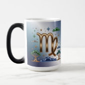 Virgo Glyph Zodiac Sign Morphing Mug モーフィングマグカップ (左)