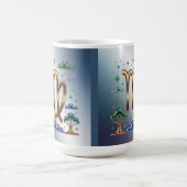 Virgo Glyph Zodiac Sign Morphing Mug モーフィングマグカップ (中央)