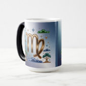 Virgo Glyph Zodiac Sign Morphing Mug モーフィングマグカップ (正面左)