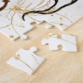 Virgo Maiden Earth sign astrological symbol gold ジグソーパズル (側面)