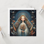 Virgo Maiden Zodiac Astrology Celestial Birthday カード (正面/裏面インサイチュ)