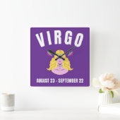 Virgo star sign スクエア壁時計 (ホーム)