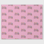 Virgo Star Sign Wrapping Paper Pink Background ラッピングペーパー (フラット)