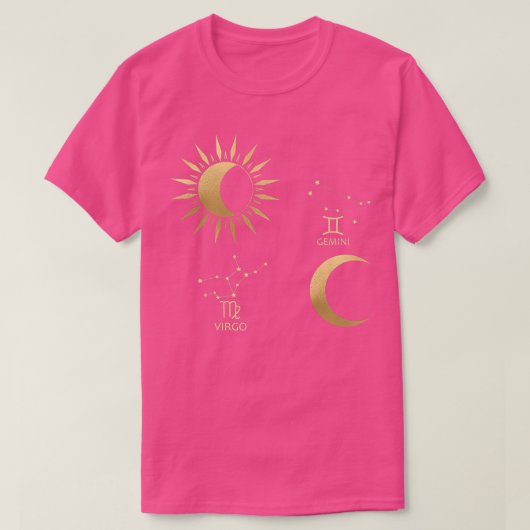 Virgo Sun-Gemini Moon Zodiac   Tシャツ (デザイン正面)