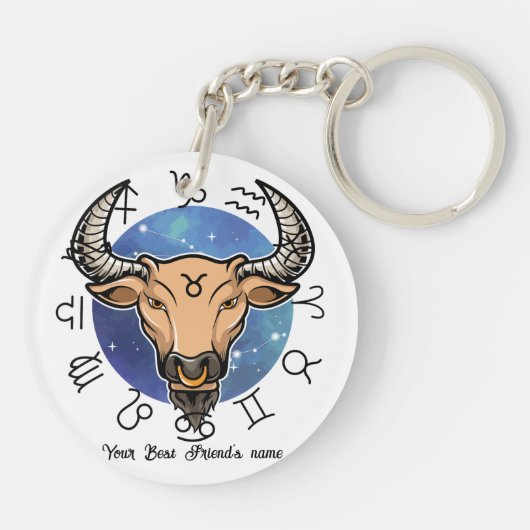  Virgo & Taurus Acrylic Keychain キーホルダー (裏面)