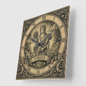 Virgo Vintage Zodiac Wall Clock スクエア壁時計 (傾斜)