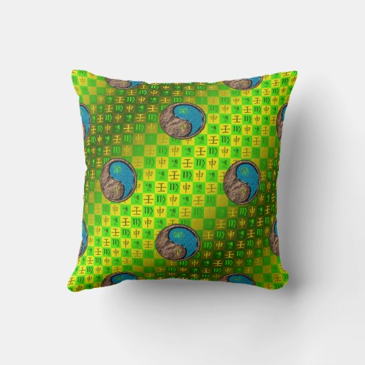 Virgo & Water Monkey クッション (裏面)