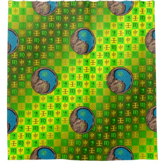 Virgo & Water Monkey シャワーカーテン (正面)