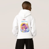 Virgo Young Genius Zodiac Kids Hoodie Pullover (裏面フル)