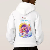 Virgo Young Genius Zodiac Kids Hoodie Pullover (裏面)
