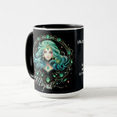 Virgo Zodiac Art for August 23–September 22 マグカップ (正面左)
