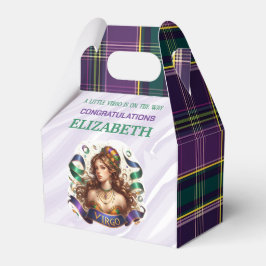 Virgo Zodiac Baby Shower 4"w x 2.5"l x 5"h フェイバーボックス