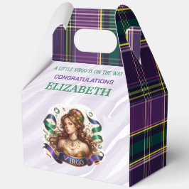 Virgo Zodiac Baby Shower 5"w x 3"l x 6.5"h フェイバーボックス