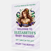 Virgo Zodiac Baby Shower Lavender and Green アクリルサイン (傾斜)