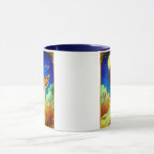 Virgo Zodiac Beauty Under a Night Sky マグカップ (中央)