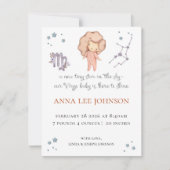 Virgo Zodiac Birth Announcement シーズンカード (正面)