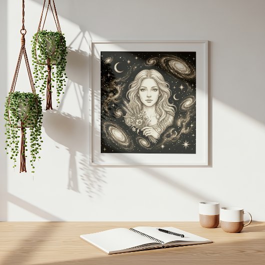 Virgo Zodiac Celestial Astrology ポスター