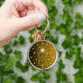 Virgo Zodiac Emblem | Minimal Celestial Symbol キーホルダー (手)