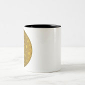 Virgo Zodiac Emblem | Minimal Celestial Symbol ツートーンマグカップ (中央)
