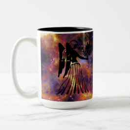 Virgo Zodiac Galaxy Art – Elegant Astrology Horosc ツートーンマグカップ