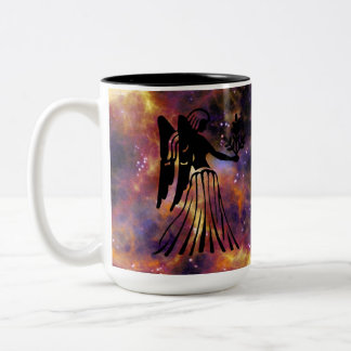 Virgo Zodiac Galaxy Art – Elegant Astrology Horosc ツートーンマグカップ