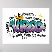 Virgo zodiac graffiti ポスター (正面)