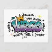 Virgo zodiac graffiti ポストカード (正面)